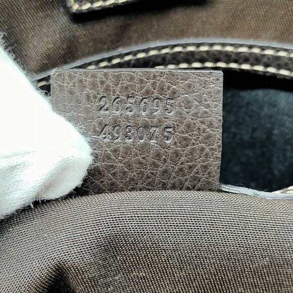 Gucci Hand Bag Brown PVC 600-060225 - Picture 12 of 13